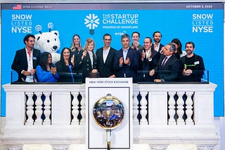 Snowflake Startup Challenge NYSE Bell Ringing