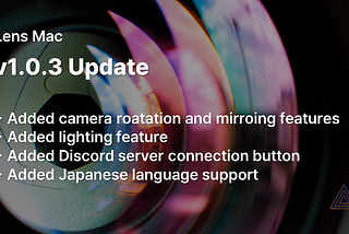 [Mac] PRISM Lens v1.0.3 Update