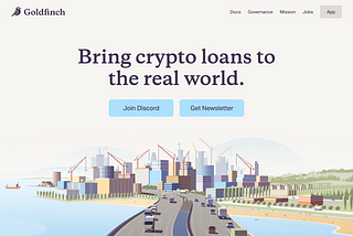 Goldfinch Finance marketing website