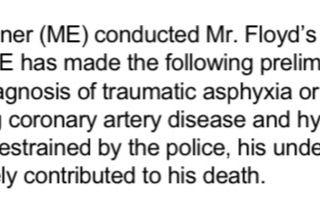 A Medical Review of George Floyd’s Preliminary Autopsy