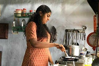 A scene from the movie The Great Indian Kitchen