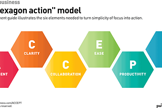 The “hexagon action” model: Six elements needed to turn simplicity of focus into action
