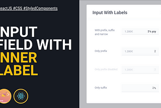 How to create an input with an inner label in ReactJs and Styled-Components