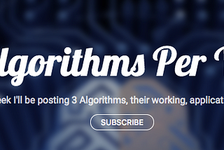 3 Algorithms Per Week