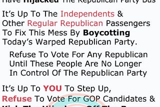 Free To Copy 2024 Election Poster On Saving The Republican Party