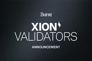 XION のバリデーターを紹介する