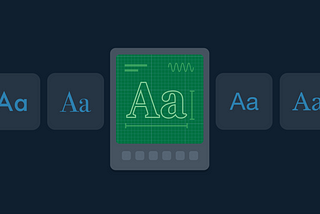 A computer with a screen selecting and comparing fonts.