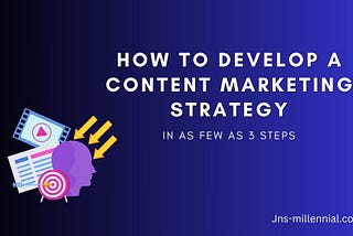 How to Develop a Content Marketing Strategy in as Few as 3 Steps