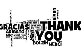 Several ways to say THANKS in British English