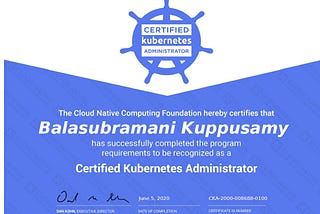 Certified Kubernetes Administrator (CKA) AND Certified Kubernetes Application Developer (CKAD)…