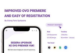 Improvement Aplikasi OVO Premier Dan Menambahkan Fitur Untuk Kemudahan Dalam Melakukan Registrasi.