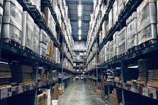 Warehouse with spotless floors.