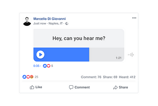 Facebook — Voice Clip