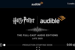 Harry Potter Full Cast Audio Editions on Audible (Coming Soon)