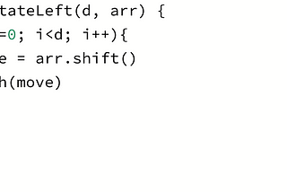 HackerRank Left Rotation Problem