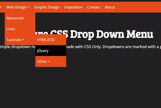 Responsive dropdown menu using HTML & CSS