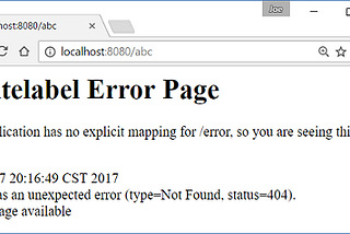 Spring boot White Lebel Error