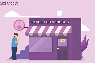 A scene where vendors find the place to advertise their services
