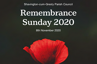 Remembrance in Shavington 2020