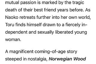 Haruki Murakami: Norwegian Wood