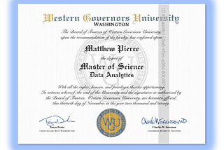 WGU “Master of Science in Data Analytics” (MSDA) Review