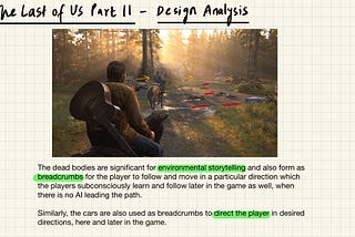 The Last of Us Part II: Design Analysis Notebook