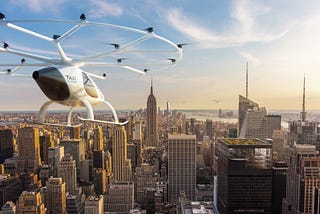Volocopter panorama over New York City.