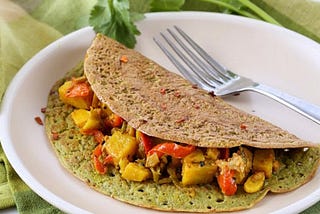 Spinach Quinoa Chickpea Omelette Vegan Soy-free