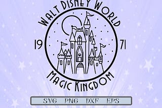 Walt DisneyWorld  Castle Magic Kingdom 1971 Cute SVG PNG EPS