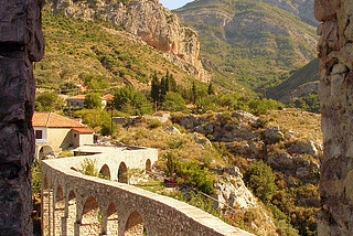 The old aqueduct of Stari Bar, Montenegro