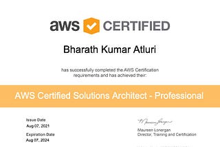 My Journey to AWS Solutions Architect Professional(SAP)!