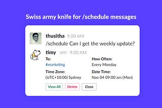 Best way to “schedule” your messages in Slack