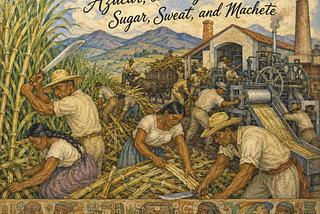 Workers cutting sugarcane. Los cortadores de caña