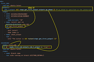 How to run/skip the GitHub Jobs Based on the Output From the Previous job(e.g. JavaScript Code)