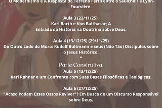LANÇAMENTO DO CURSO: A TEOLOGIA NA MODERNIDADE ENTRE FILHOS E VIÚVAS.