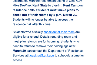 When Kent State’s President Todd Diacon announced that all in-person classes would be moved online…