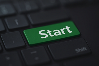 AI Generated image of Start button on a keyboard