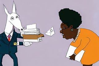 A white democrat delivering hate mail to a former democrat.