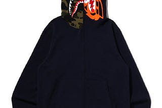 BAPE Crazy Face Full Zip Hoodie — Navy.