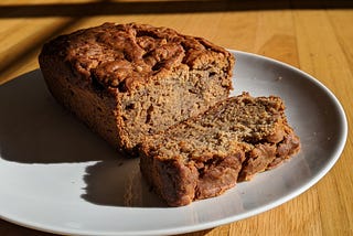 Gluten-free, dairy-free, nut-free, lightly sweet, moist banana bread.