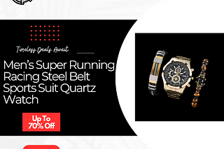 Unlock your potential with the Men’s Super Running Racing Steel Belt Sports Suit Quartz Watch!