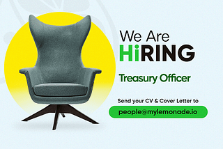 We Are Hiring — Treasury Officer
