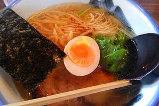 AFURIの柚子塩ラーメン。