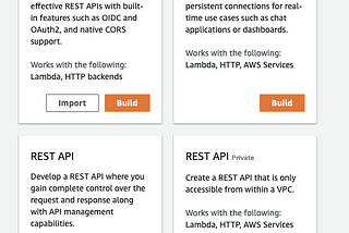 Building REST API in AWS