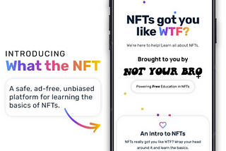 ‘A blessing for people entering the NFT community’ — Not Your Bro Launches ‘What the NFT’, an…