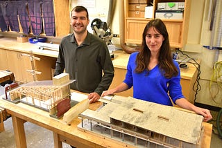 man and woman in wood-working shop