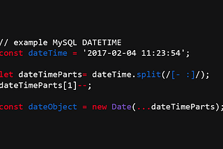 Create Date from MySQL DATETIME format in JavaScript