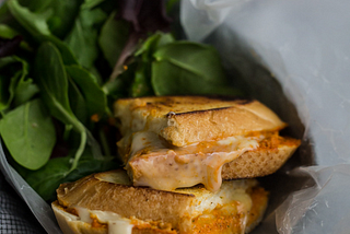 Romesco and Hummus Grilled Cheese