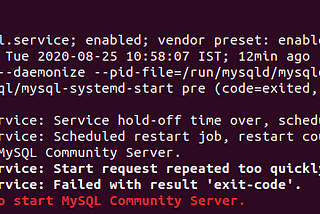 Recovering from “Failed to start SQL Community Server on Ubuntu 18.04”