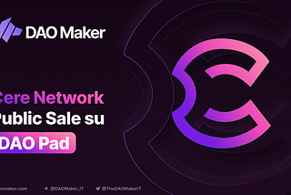 Cere Network public sale su DAO Pad